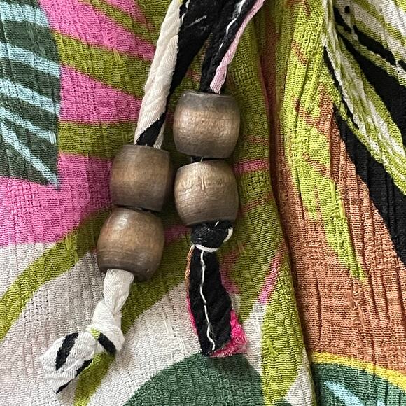 Rachel Rachel Roy Tropical Wide Leg Pants Womens LARGE Pull On Resort Vacation - Picture 4 of 7